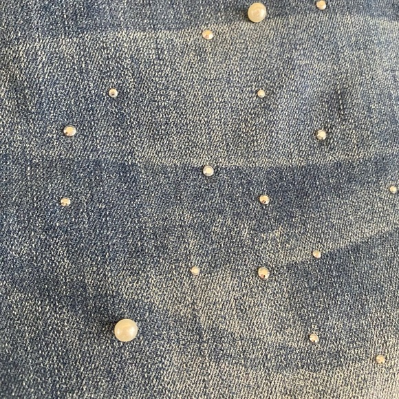 Seven 7 Blue Jeans 34x29 Pearls High Rise Skinny Tag Size 16 - Picture 2 of 14